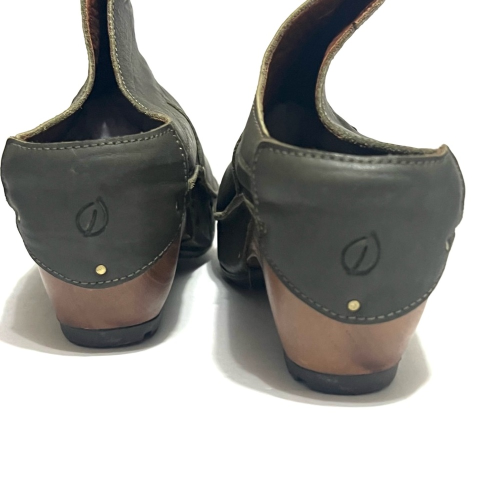 Sergio Tomani Leather Clogs Florida Verde Size 37(6.5) - Picture 14 of 14